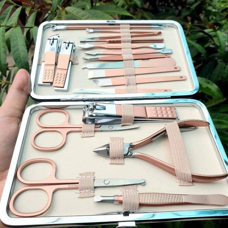 Bộ 18 món dụng cụ làm móng – bộ bấm móng tay – bộ kềm cắt móng tay cao cấp