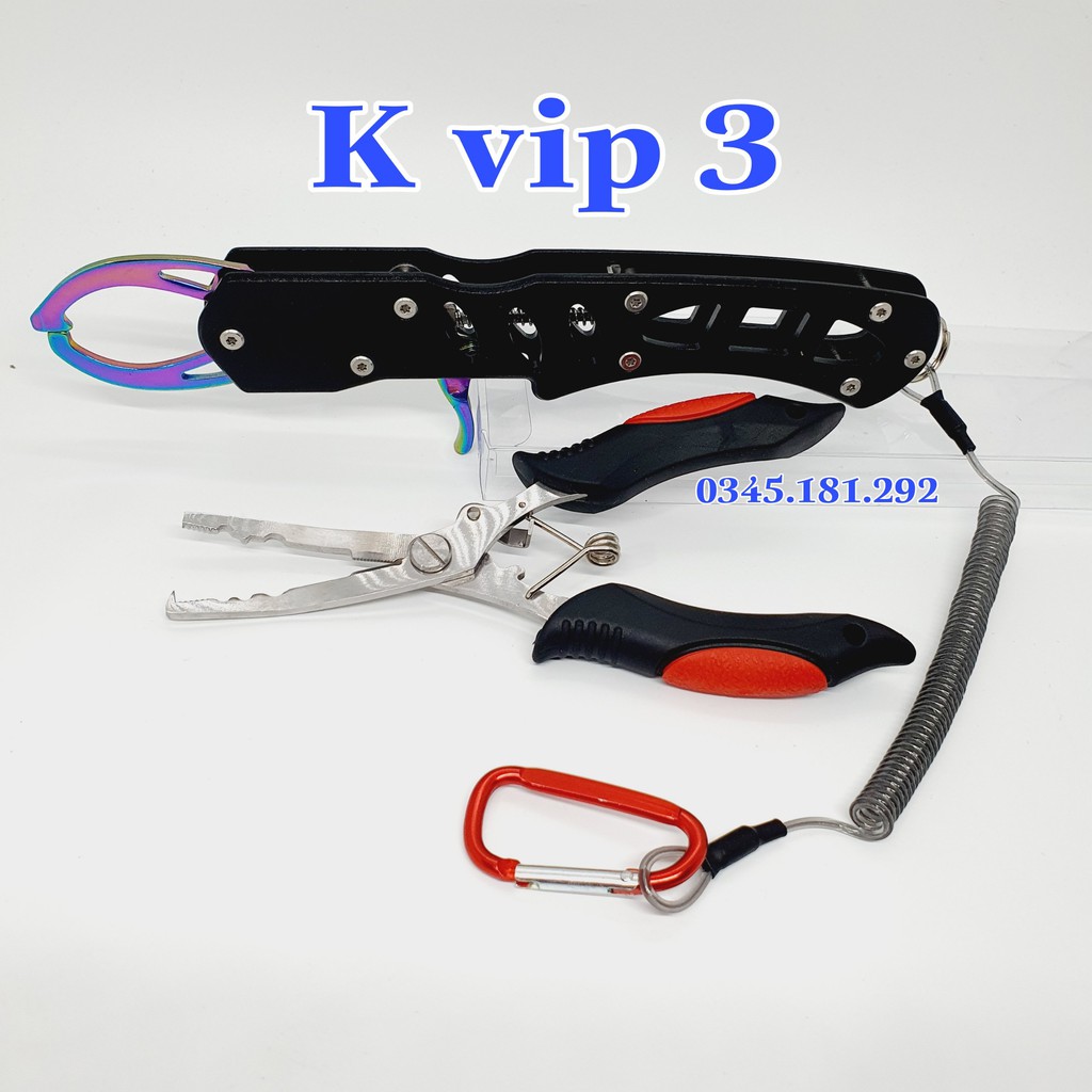 Bộ kìm kẹp cá và kìm gỡ lưỡi không rỉ cao cấp K Vip3 Bộ Kìm kẹp ionx Cá đa năng tiện lợi Phụ kiện câu lóc
