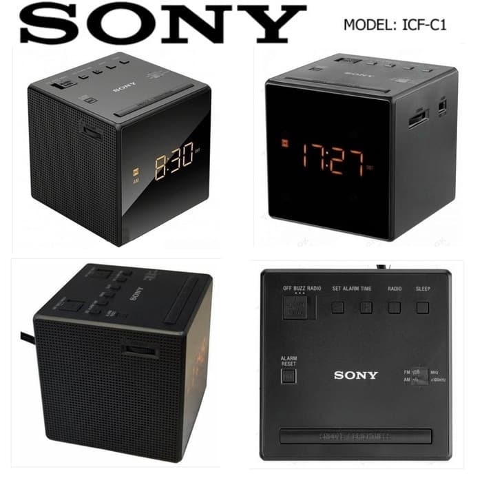 Đài radio đồng hồ báo thức sony icf-c1