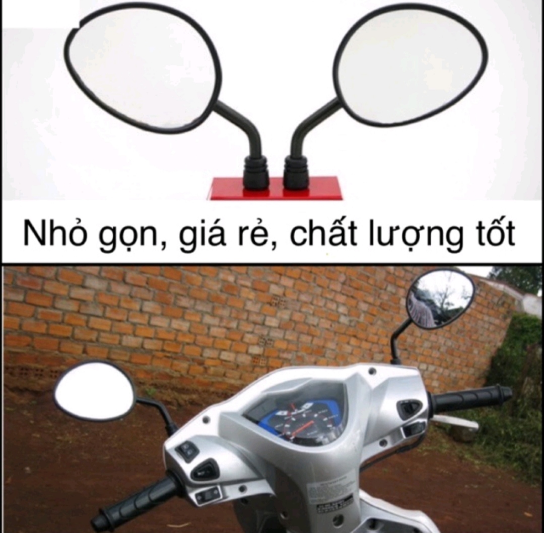 Kính chiếu hậu xe máy Gương kiểu tai mèo, tai thỏ (1 đôi)