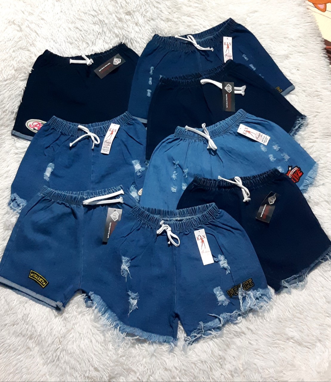 BIG SIZE - QUẦN SHORT JEAN LƯNG THUN NỮ _ 3 QUẦN 105K ( CÓ SAI ĐẠI ĐẾN 75KG)