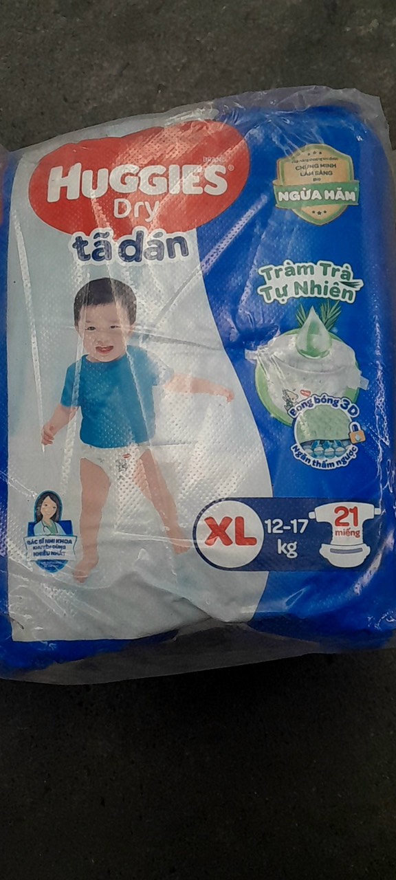 Tã dán huggies hương tràm trà xl21 - hsd luôn mới