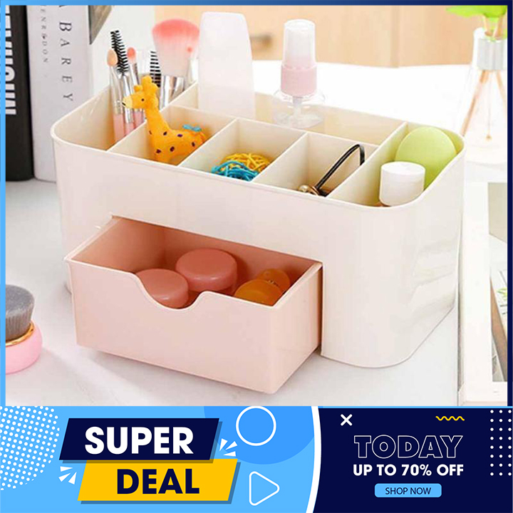 [KỆ ĐỰNG MỸ PHẨM 2 TẦNG] Tủ đựng mỹ phẩm mini, Tủ đồ trang điểm cho chị em (Màu ngẫu nhiên)