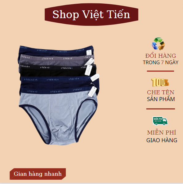 Set 05 quần ship chéo tam giác nam hàng xuất nhật chất liệu cotton cạp chun co giãn tốt,không gây sự khó chịu khi mặc,không gây hằn lên da,với thiết kế kiểu dáng hiện đại ôm sát body VT-54 Việt Tiến