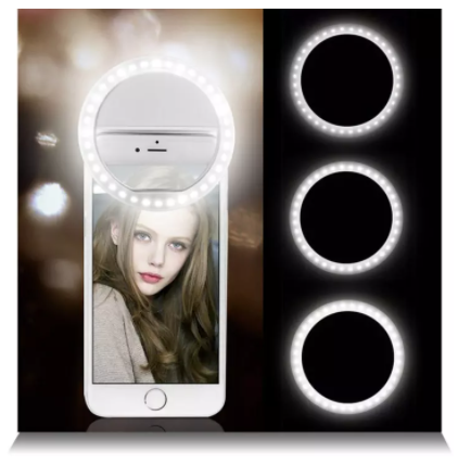 [HCM]Đèn LED kẹp điện thoại hỗ trợ chụp hình Selfie，Selfie LED Ring Flash Lumiere Điện thoại Di động LED Điện thoại di động Light Clip Đèn（Không có pin)
