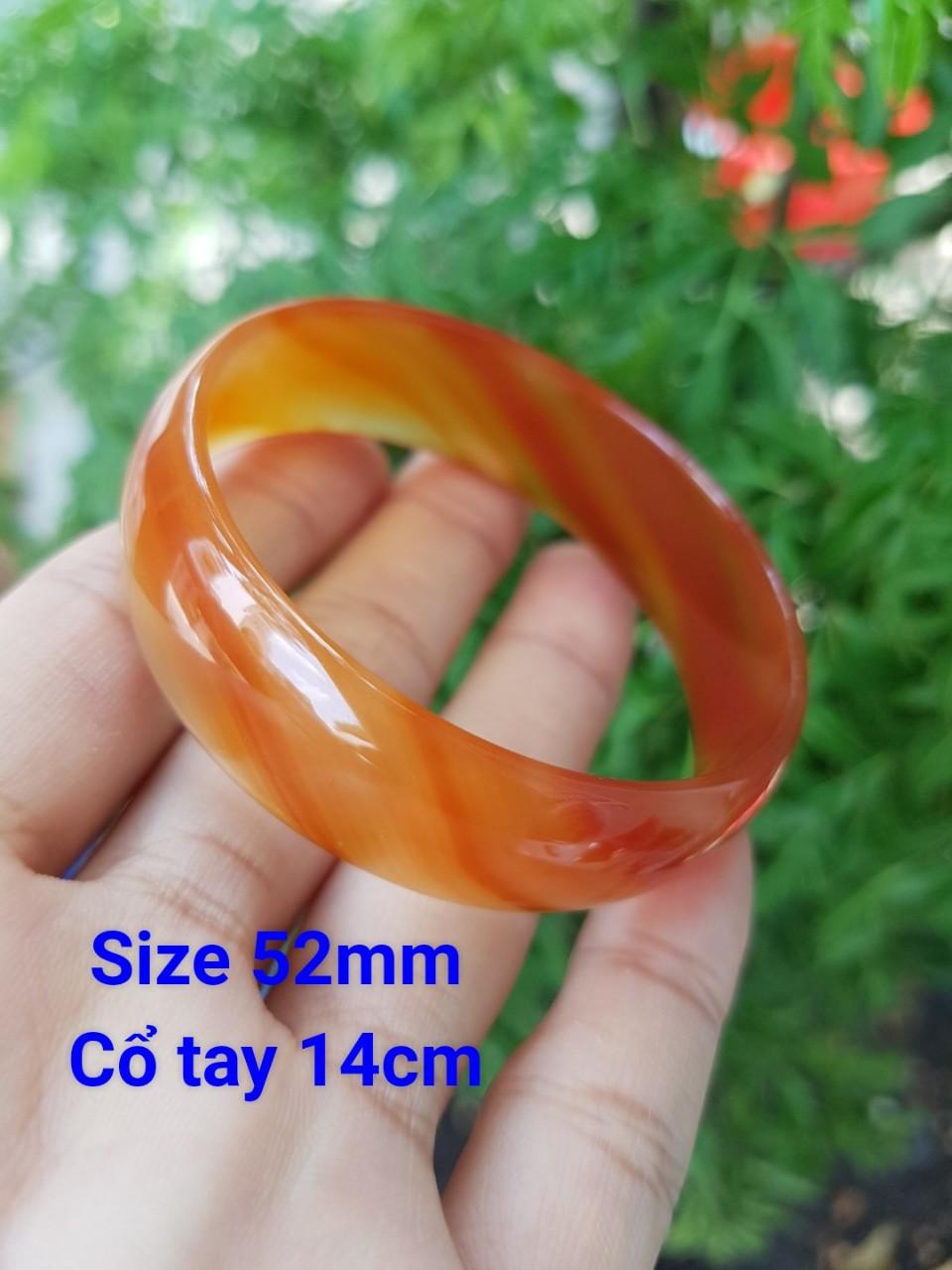 [HCM]Vòng tay mã não đỏ size 52mm - xưởng buôn đá phong thủy Huỳnh Đào
