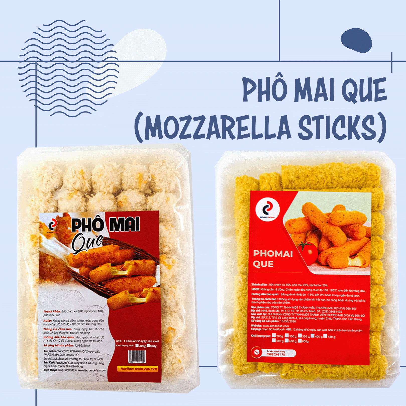 Phô mai que 13 cái - 500g - PHÔ MAI QUE KÉO SỢI - PHÔ MAI QUE - QUE PHÔ MAI - PHÔ MAI KÉO SỢI  - ĐEN ĐỎ - DEN DO - DENDO Food Ăn Vặt Thức Ăn