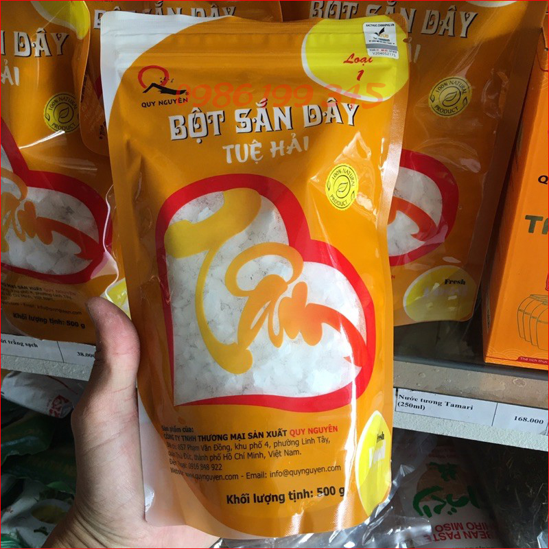 Bột sắn dây nguyên chất sản phẩm Quy Nguyên thầy Tuệ Hải gói 500g hàng loại 1