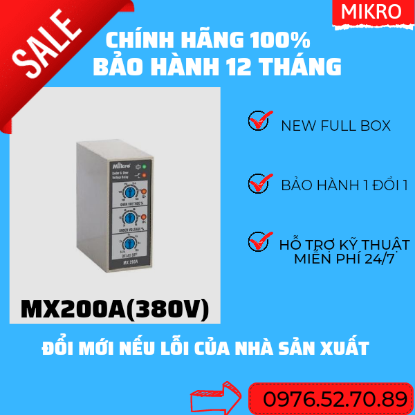 Rơle bảo vệ điện áp Mikro MX200A