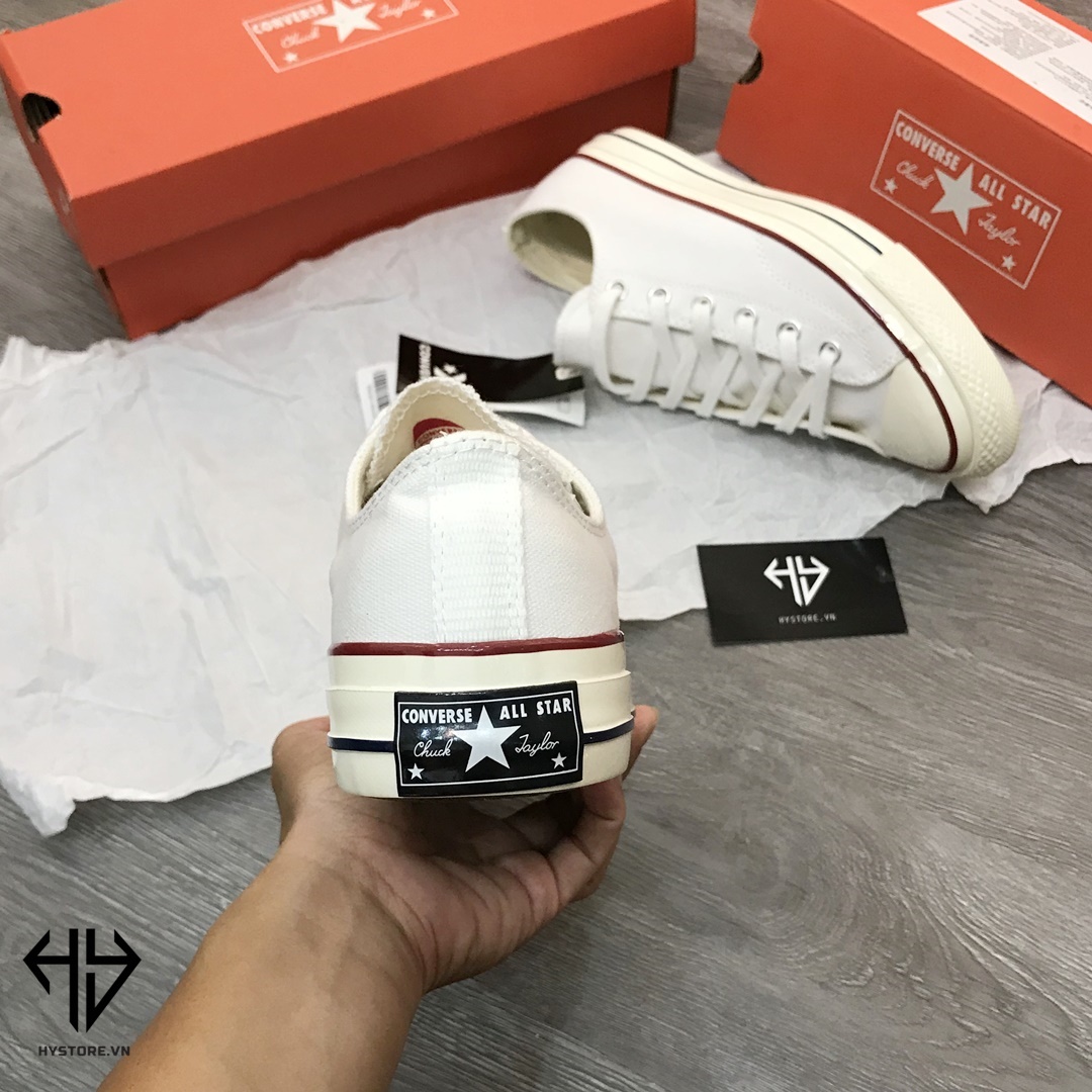 Giày CONVERSE TRẮNG Thấp  Cổ Nam Nữ[ẢNH THẬT + FULLBOX]