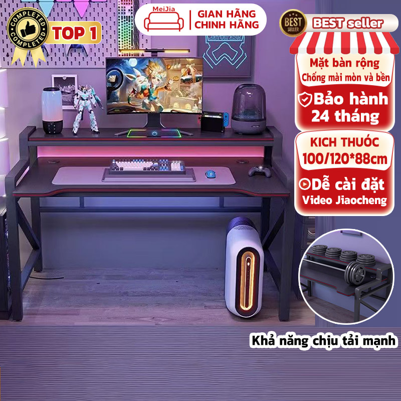 Bàn chơi game 80/100/120cm, nhiều kích thước, mặt bàn mở rộng, khả năng chịu lực tốt, chống trầy xước và mài mòn, bàn chơi game đa năng tại nhà và văn phòng