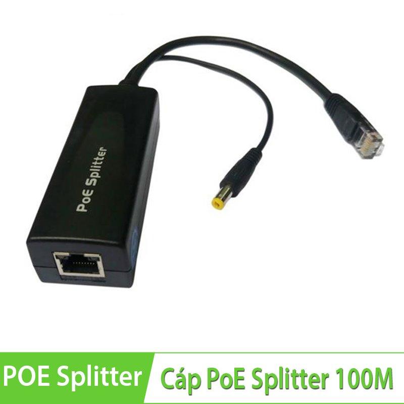 Cáp POE Splitter KMEtech PS-5712 dùng để cấp nguồn PoE cho camera thường, đi một đường dây PoE cho camera thường