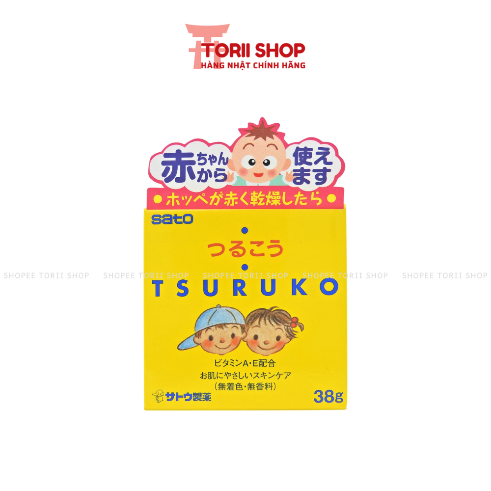 Kem nẻ Sato Tsuruko cho bé hũ 38g hàng Nhật nội địa an toàn và hiệu quả