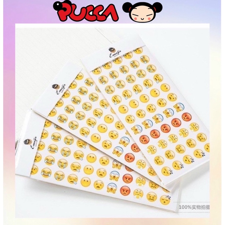 Combo 55 icon Sticker Dán Hình Emoji Ngộ Nghĩnh Bằng Giấy Trang Trí Dán Mọi Nơi