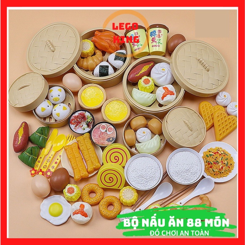 Bộ đồ chơi nhà bếp 88 món- 36 món cho bé/Nấu cơm nướng thịt rẻ đẹp, chất lượng - đồ chơi bé gái- đồ chơi nhà bếp quà tặng sinh nhật