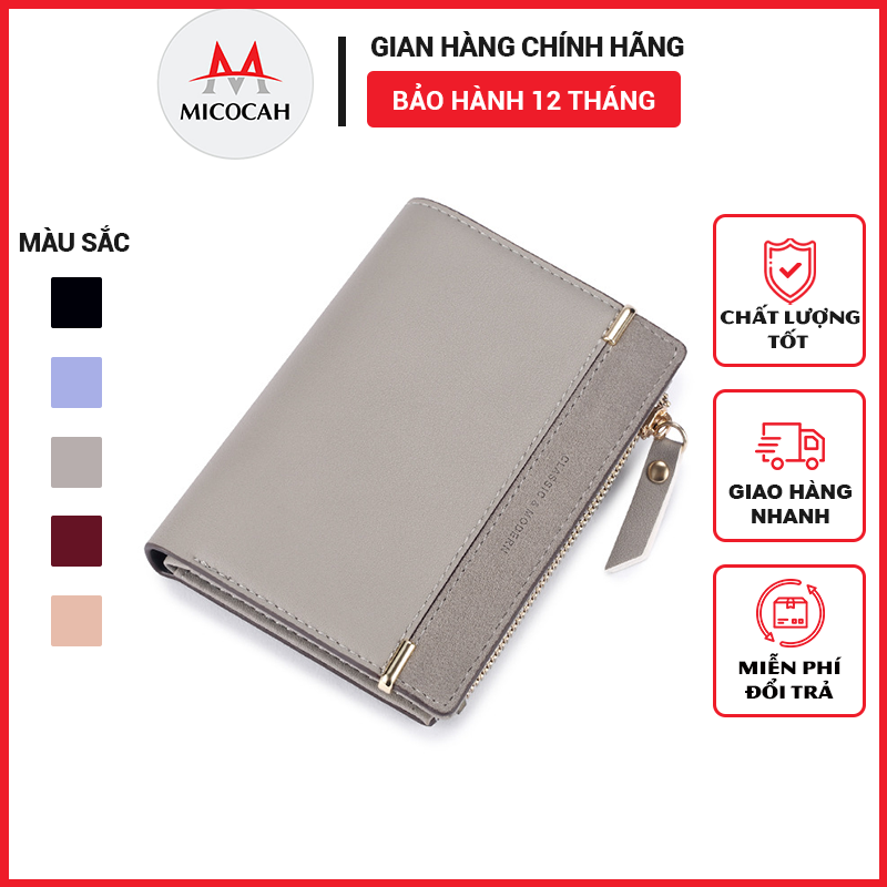 Ví Nữ Mini Cầm Tay TAILIAN Gấp 2 Nhỏ Gọn Phối Da Lộn Sang Trọng Nhiều Ngăn Tiện Dụng Da Cực Đẹp TL01 Micocah Mall