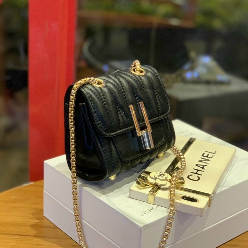 Túi đeo chéo nữ mini khóa Y dây đeo xích thời trang