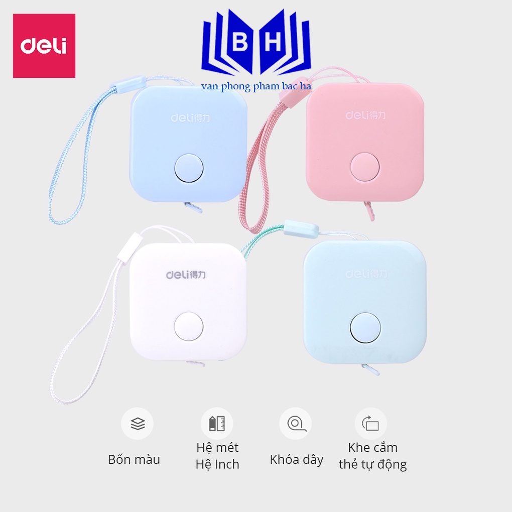 Thước dây cuộn deli - 1.5m - 79650