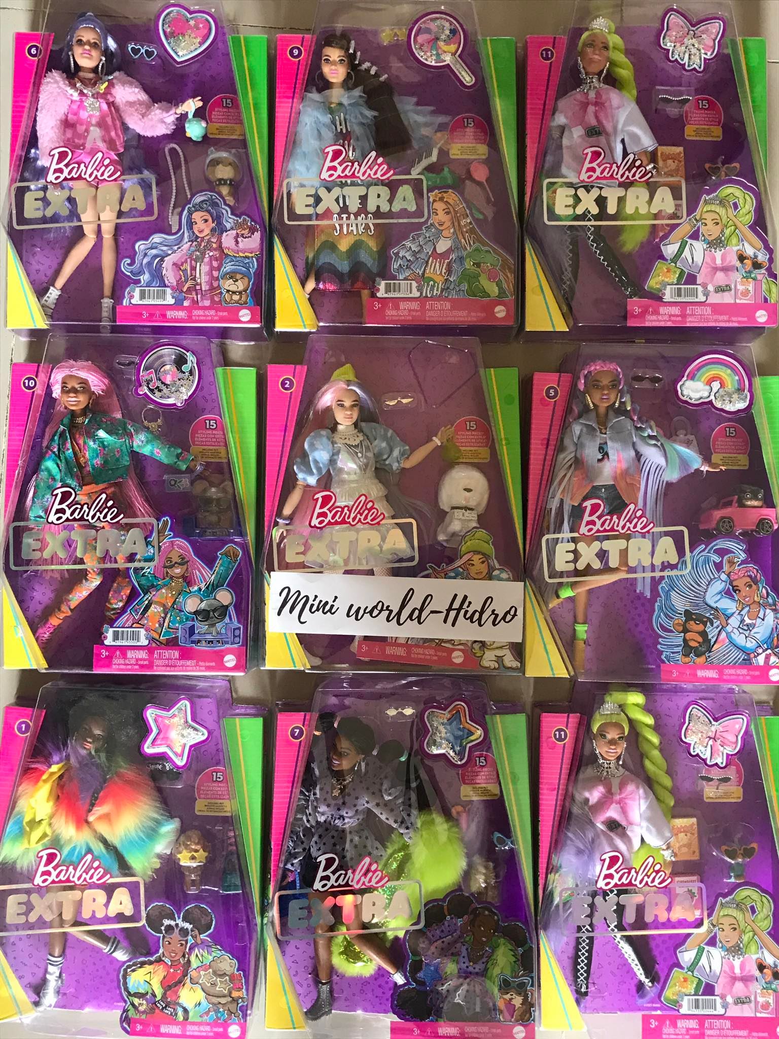 Búp bê Barbie Extra Doll chính hãng Full khớp Hàng có sẵn.
