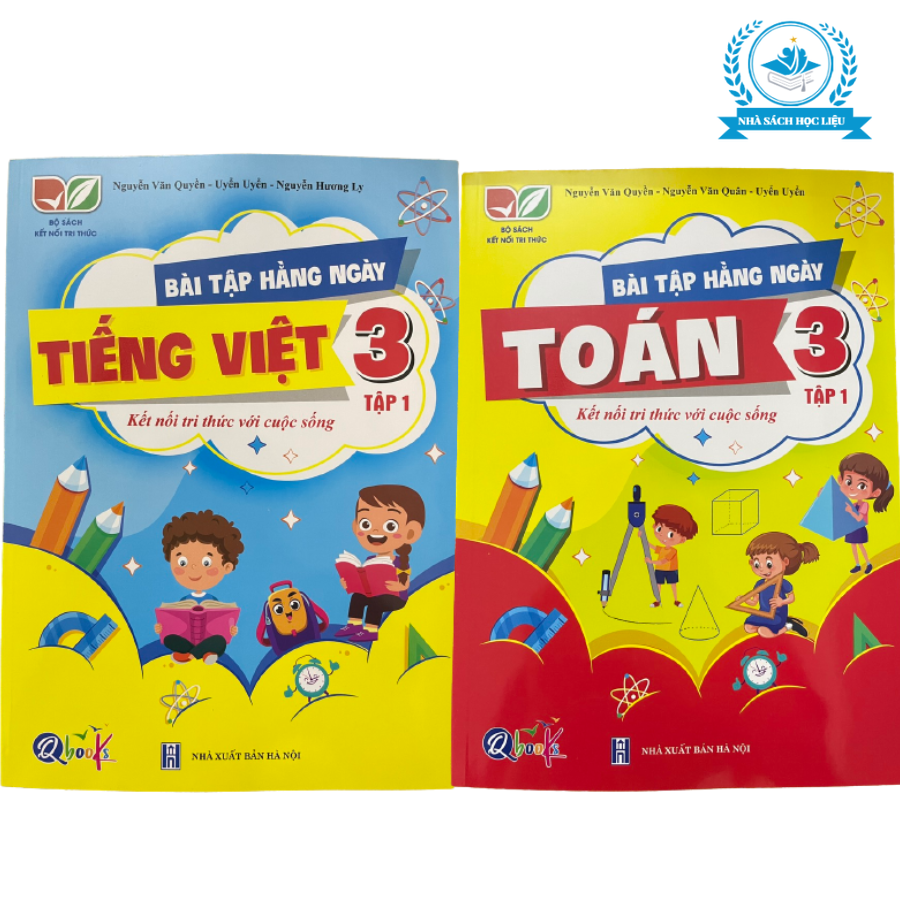 [ Sách Chính Hãng ] SÁCH - [ Lớp 3 - hk1 - kết nối tri thức với cuộc sống ] - Combo 2 quyển bài tập hàng ngày toán và tiếng việt 3 tập 1 - Nhà sách Học Liệu
