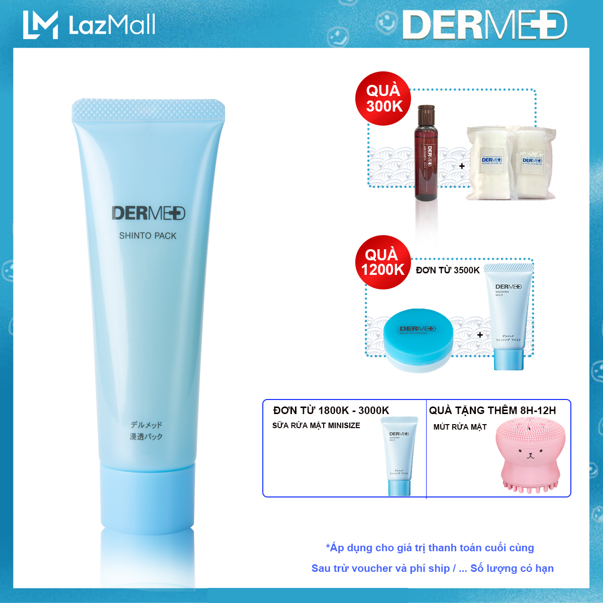 Gel tẩy da chết Nhật Bản/Kem tẩy tế bào chết cải thiện viêm da và làm sáng da, hàng nội địa số 1 Nhật Bản Dermed Shinto Pack 80g