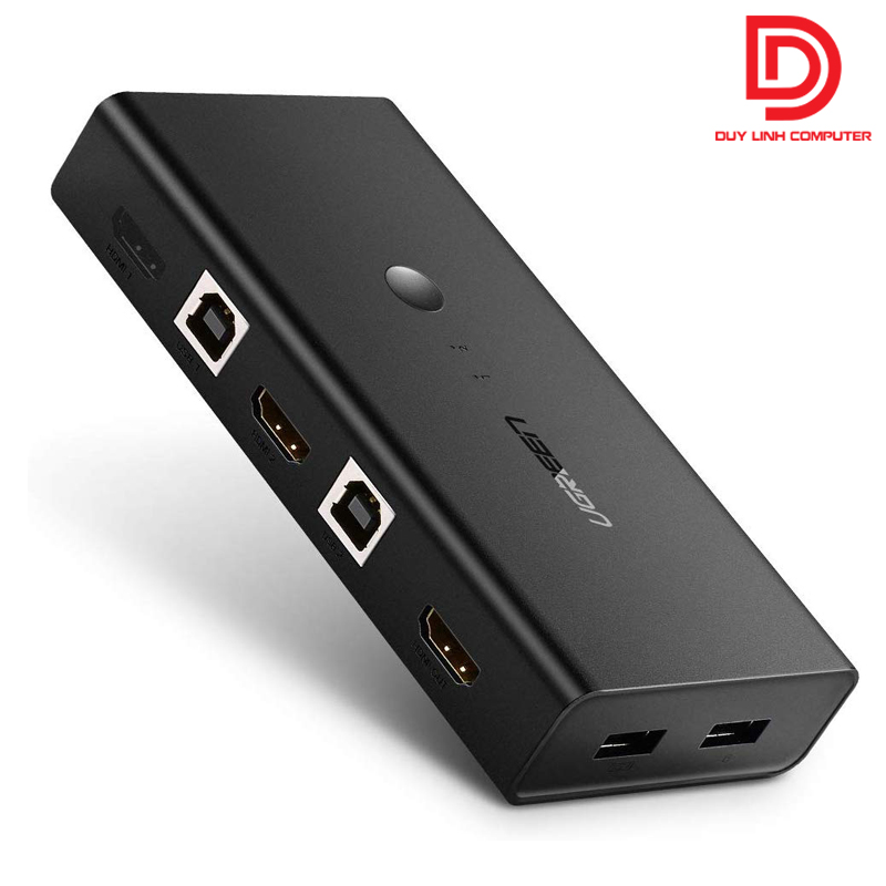 Bộ gộp HDMI KVM 2 máy tính dùng chung 1 màn hình, sử dụng chung phím chuột -Ugreen 50744