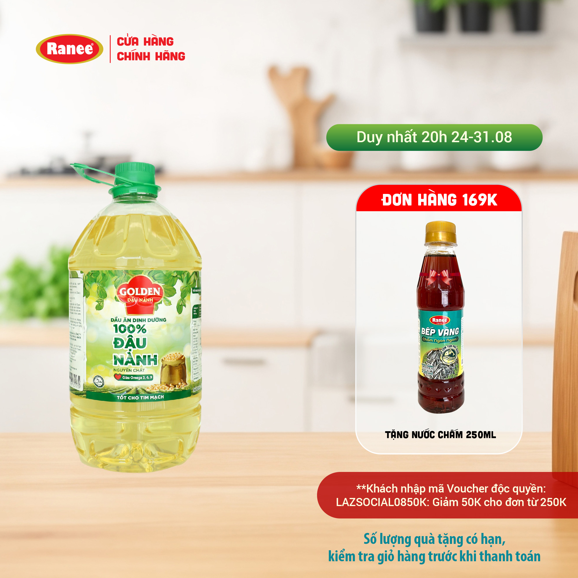 Dầu Đậu Nành cao cấp Golden 5 lít