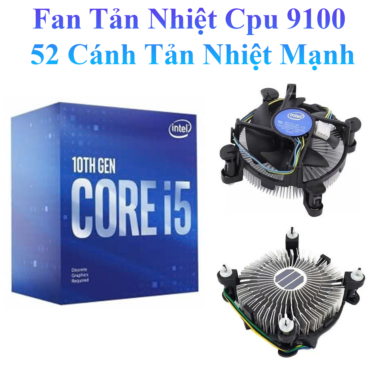 9100 Cpu Cooling Fan (Socket 775, 1155, 1150, 1151, 1200) 52 Powerful Heat Sink Blades Giá 99,000 Đồng*Miễn phí vận chuyển
