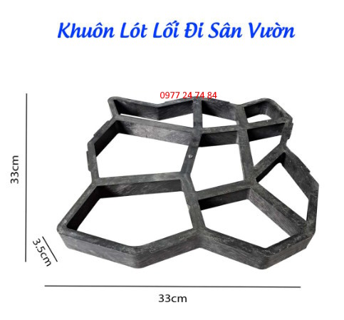 Khuôn gạch lát trang trí lối đi sân vườn 33 x 33 X 3.5cm