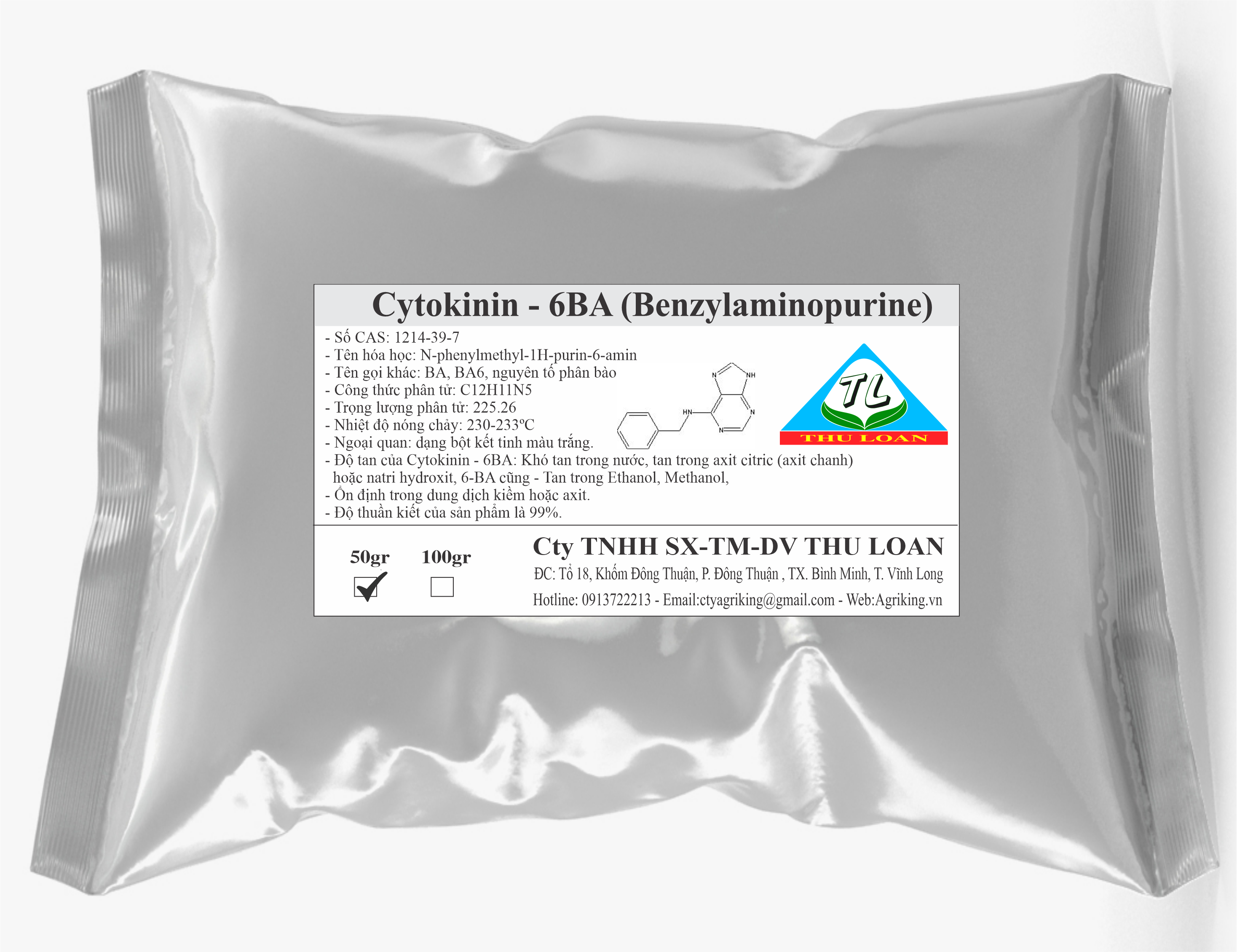 Cytokinin - 6BA 99% (Siêu kích chồi, bật búp) Gói 50gr