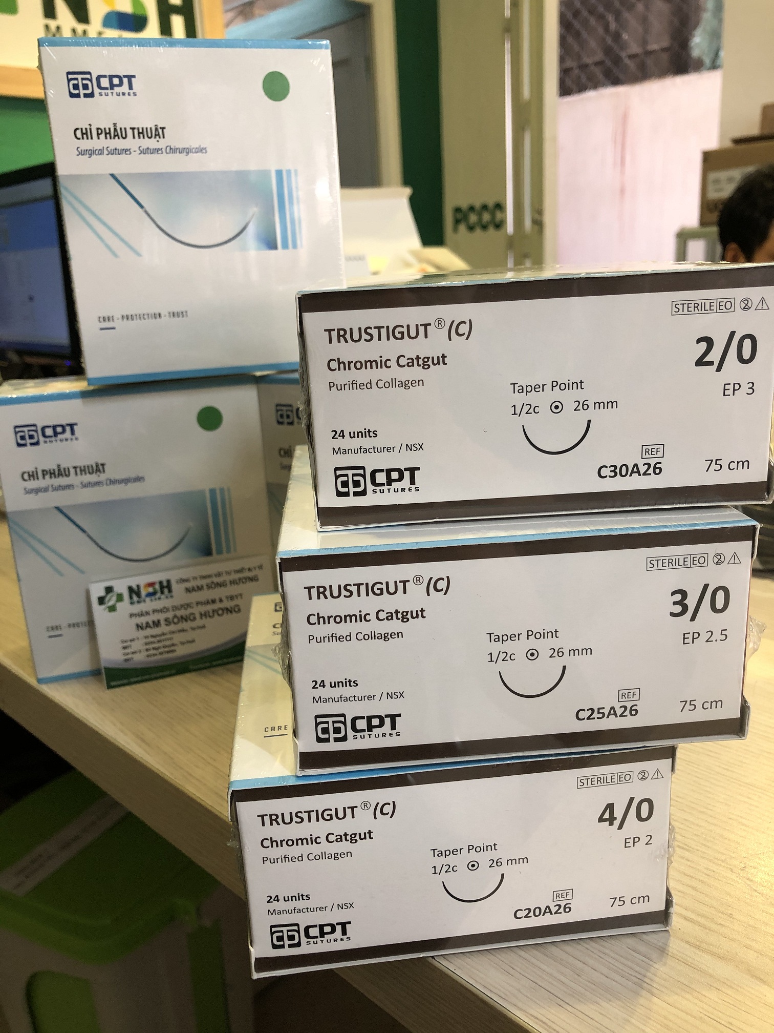 Chỉ Phẫu Thuật Chỉ Tự Tiêu CHỈ Y TẾ TỰ TIÊU CHỈ PHẪU THUẬT TỰ TIÊU CPT TRUSTIGUT C CHROMIC CATGUT 2.0 3.0 4.0 5.0