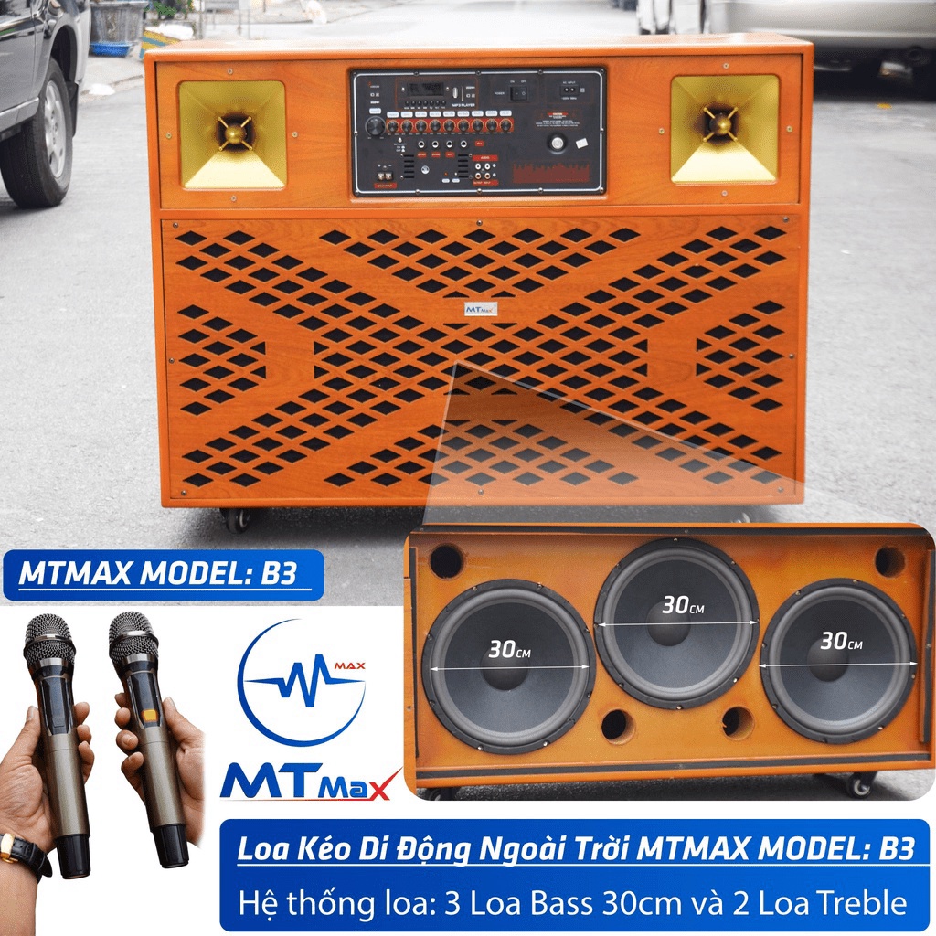 Loa kéo karaoke giá rẻ, loa kéo bluetooth, loa karaoke gia đình - Loa kéo di động MTMax B3 karaoke gia đình, tiệc tùng, đám cưới, âm thanh tuyệt đỉnh - Bảo Hành Uy Tín