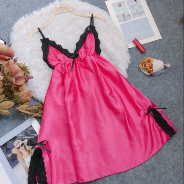 Đầm ngủ phi lụa bóng sexy