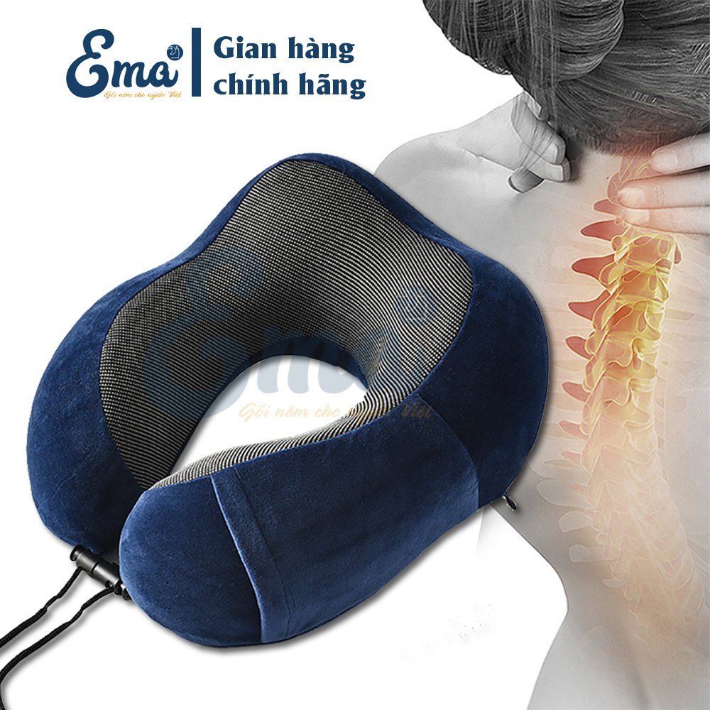 Gối kê cổ chữ U - Ruột cao su non cao cấp - Dùng cho dân văn phòng ngủ trưa, du lịch, lái xe. sinh viên...