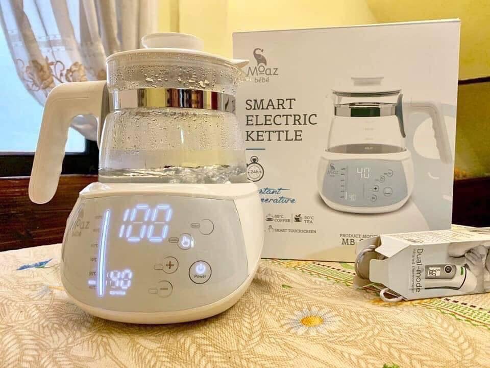 [HCM][ HÀNG MỚI VỀ ] Bình Đun Nước Thông Minh Moaz Bebe MB002, Phù Hợp Với Các Gia Đình Có Trẻ Nhỏ Nhiệt Độ Căn Chỉnh Tùy Mức Khử Clo Trong Nước Pha Sữa Cho Bé Bất Cứ Lúc Nào Hoặc Đun Nước Để Uống Pha Trà Hay Cafe Tiện Lợi