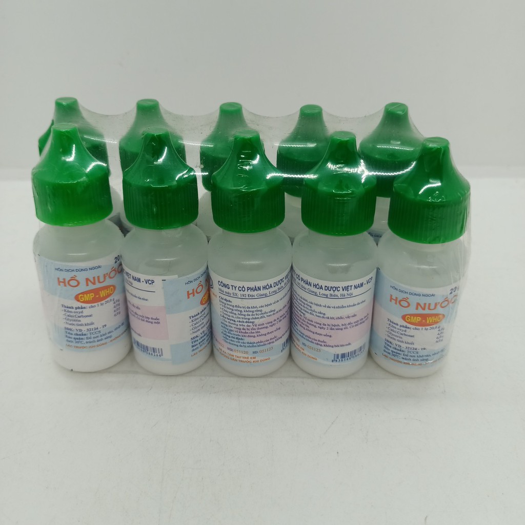 Combo 10 lọ hồ nước bôi da mỗi lọ 20g