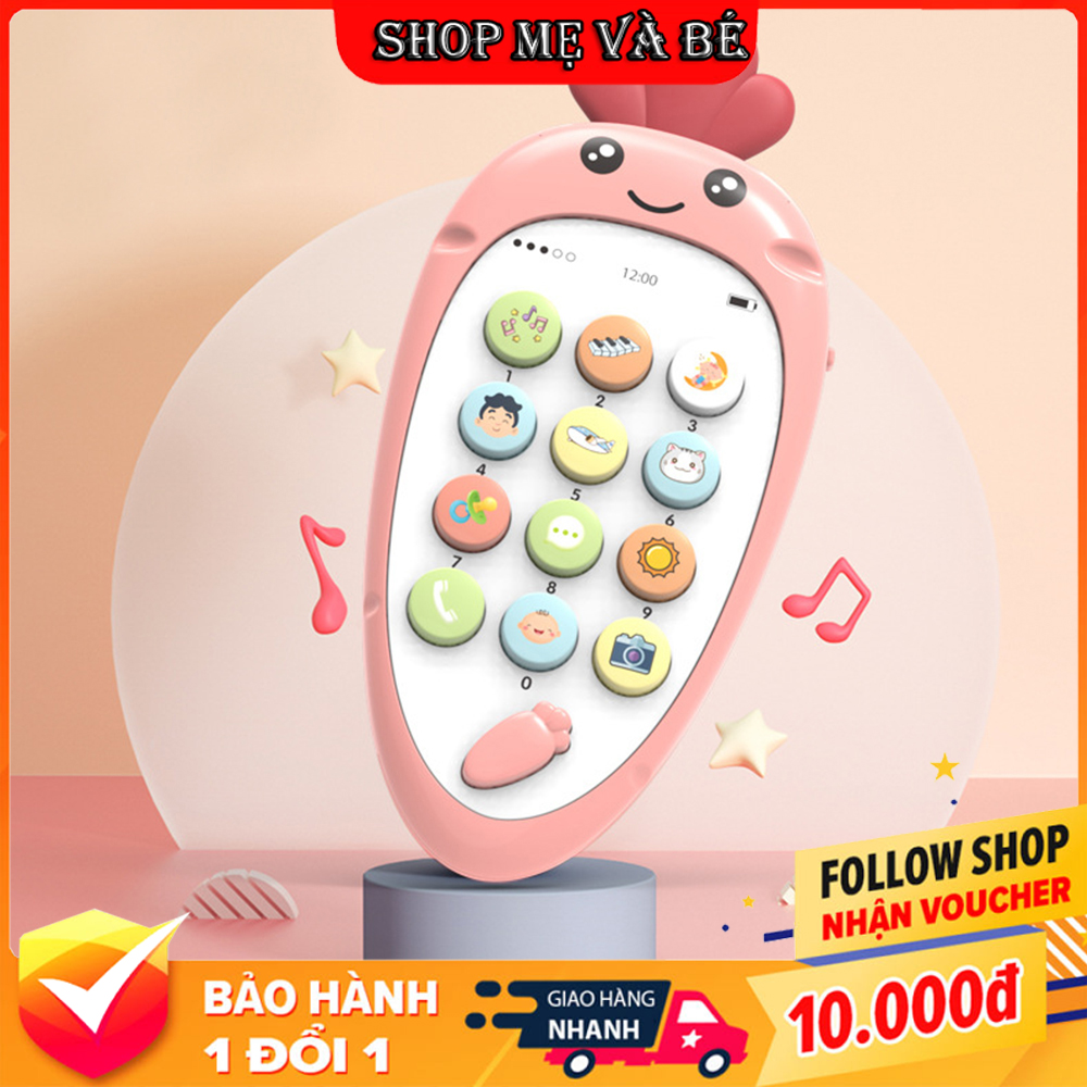 Đồ Chơi Điện Thoại Cà Rốt - Đồ Chơi Phát Triển Khả Năng Âm Nhạc - Đồ Chơi Phát Triển Trí Tuệ Cho Bé