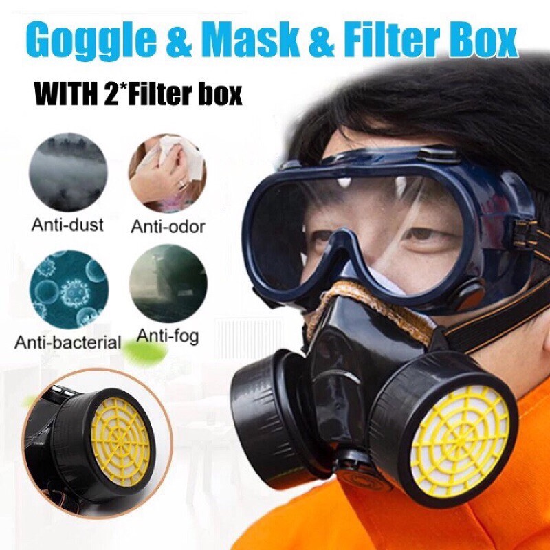 Mặt nạ phòng chống khói , khí độc tặng kính mắt