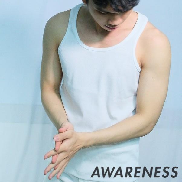 Áo thun gân 3 lỗ nam - Vải Cotton form ôm body tôn dáng - awareness