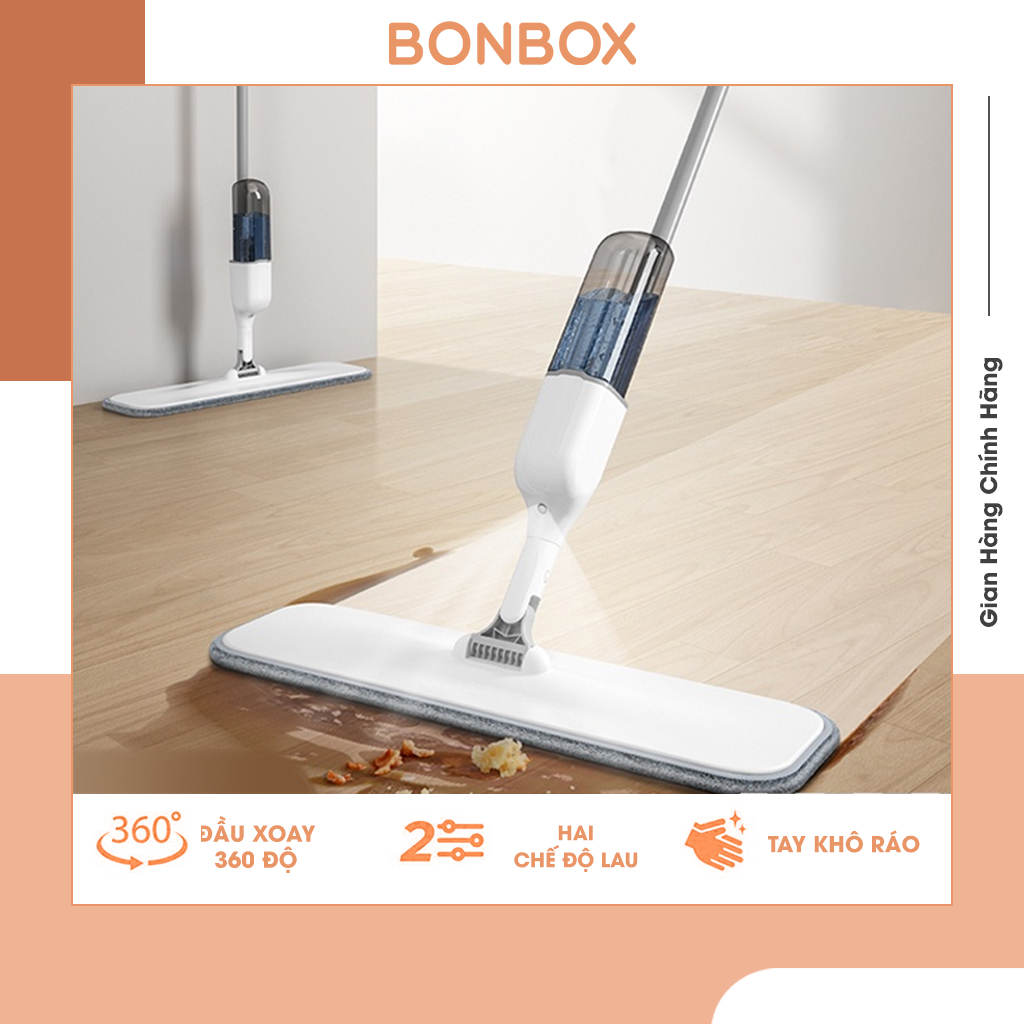 Cây lau nhà phun sương thông minh BONBOX BCT816 đầu xoay 360 độ