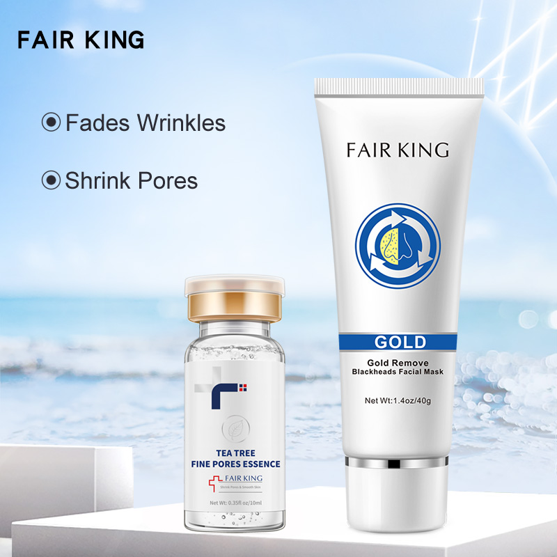 FAIR KING Serum tinh chất trà thu nhỏ lỗ chân lông + tuýp mặt nạ giúp giảm bớt mụn đầu đen - INTL