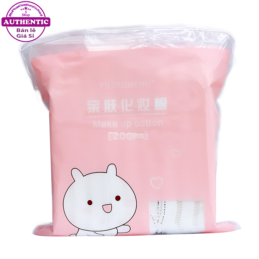 Bông Tẩy Trang LINE FRIENDS Gấu Vịt Thỏ Make Up Cotton 200 Miếng - THỎ