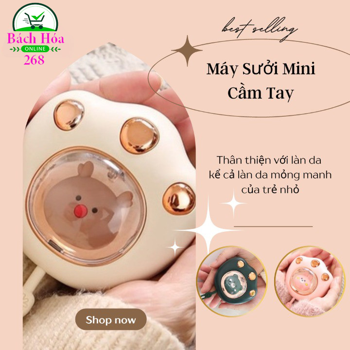 Máy sưởi ấm mini cầm tay, máy sưởi mini, pin 2400mah giúp sưởi ấm tay với 2 chế độ nóng, máy sưởi chân mèo cute nhỏ gọn bỏ túi, máy sưởi ấm mini cầm tay, máy sưởi mùa đông, máy sưởi ấm