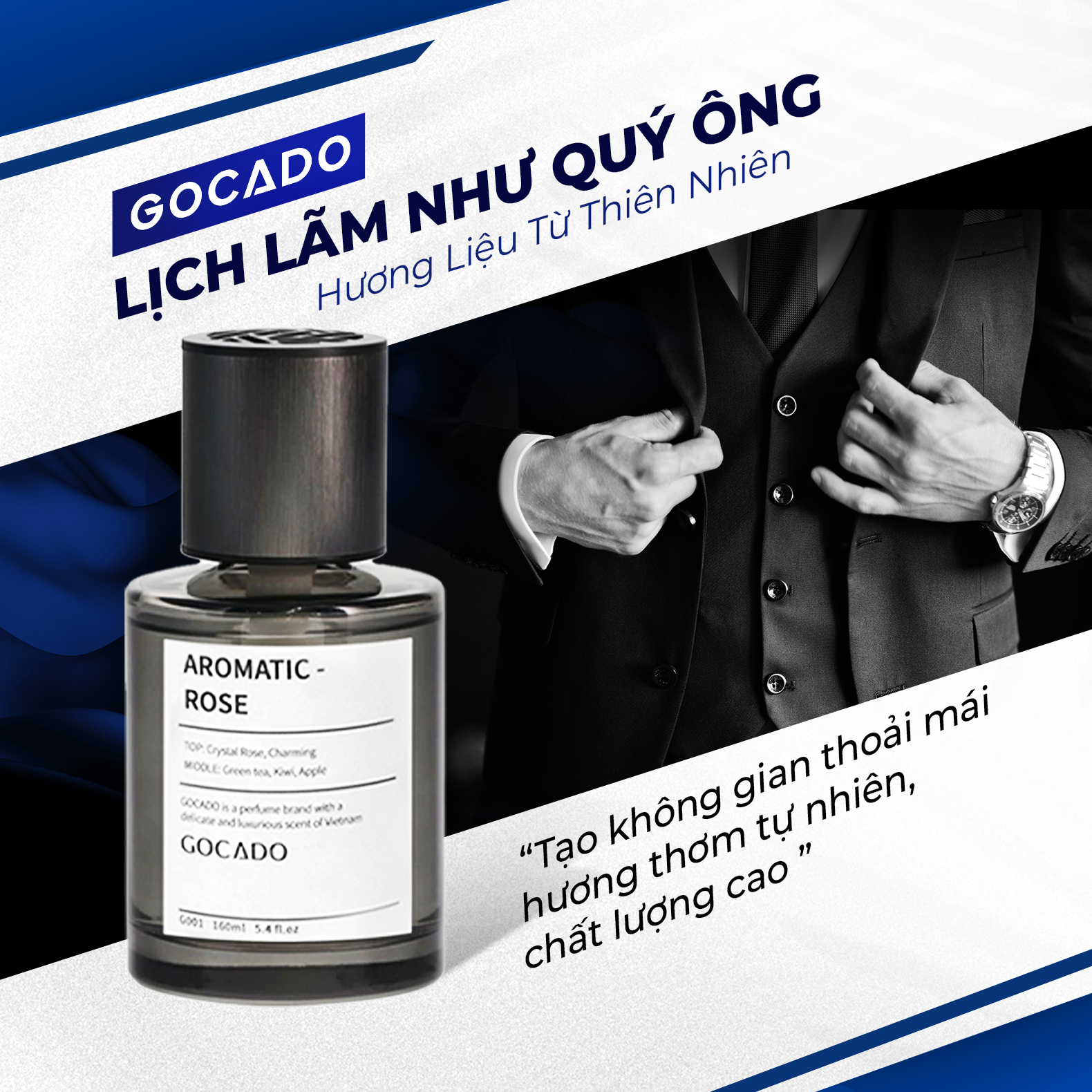 Nước hoa ô tô nước hoa xe hơi xịt thơm xe ô tô GOCADO Aromatic Rose