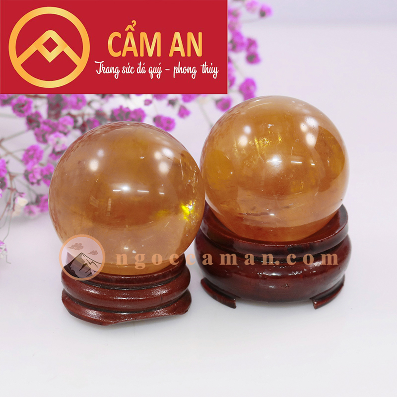 rẻ không đối thủ, bi cầu đá mini tự nhiên, tặng kèm đế gỗ kich thước ~4cm