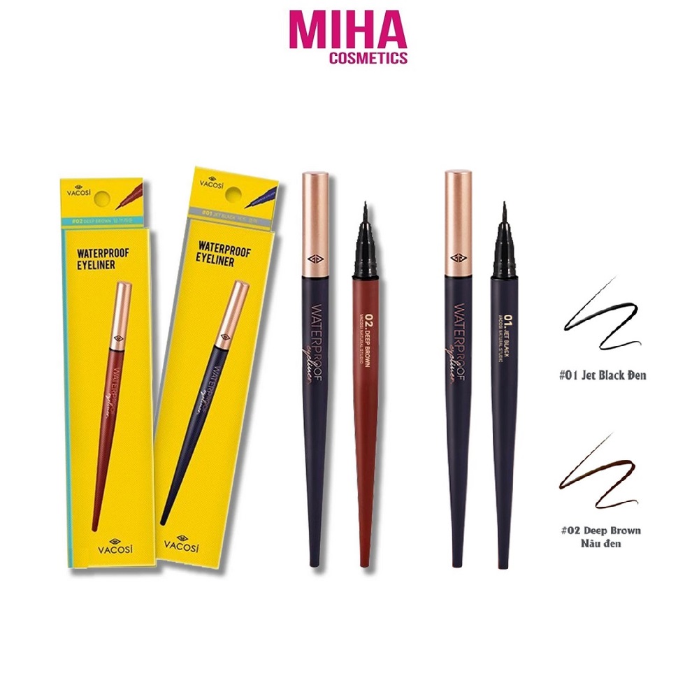 Bút Kẻ Mắt Nước Vacosi Waterproof Pen Eyeliner Hàn Quốc