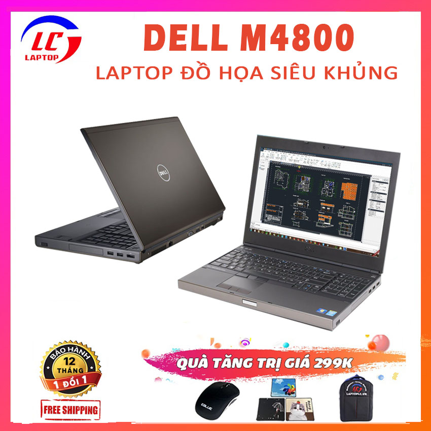 [Trả góp 0%]Laptop Đồ Họa Siêu Khủng Dell Precision M4800 i7-4800MQ VGA NVIDIA Quadro K2100M Màn 15.6 Full HD