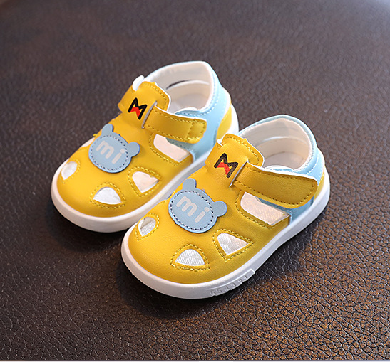Dép sandal tập đi chống trơn thoáng khí đế mềm cho bé trai bé gái 0-2 tuổi