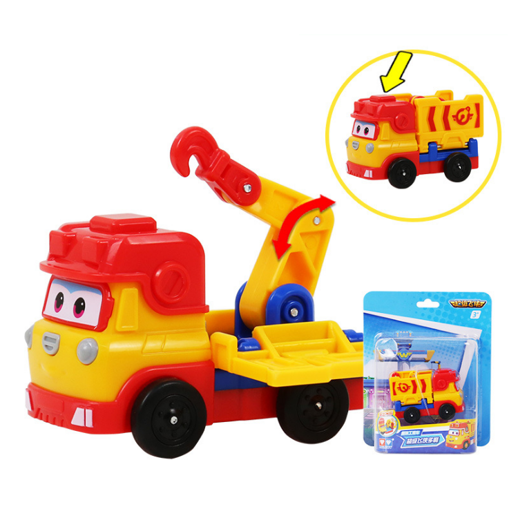 Đồ chơi super wings mô hình nhân vật Remi Siêu xe công trình khổng lồ mini, an toàn với trẻ em