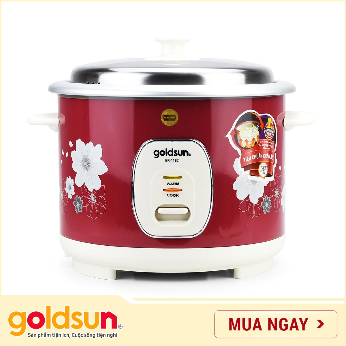 Nồi cơm điện nắp rời Goldsun 1 lít 8 GR-118C